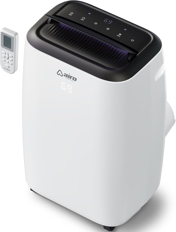 AIRO 8,000 BTU Floor-Standing Portable AC with Remote and DIY Kit, 202