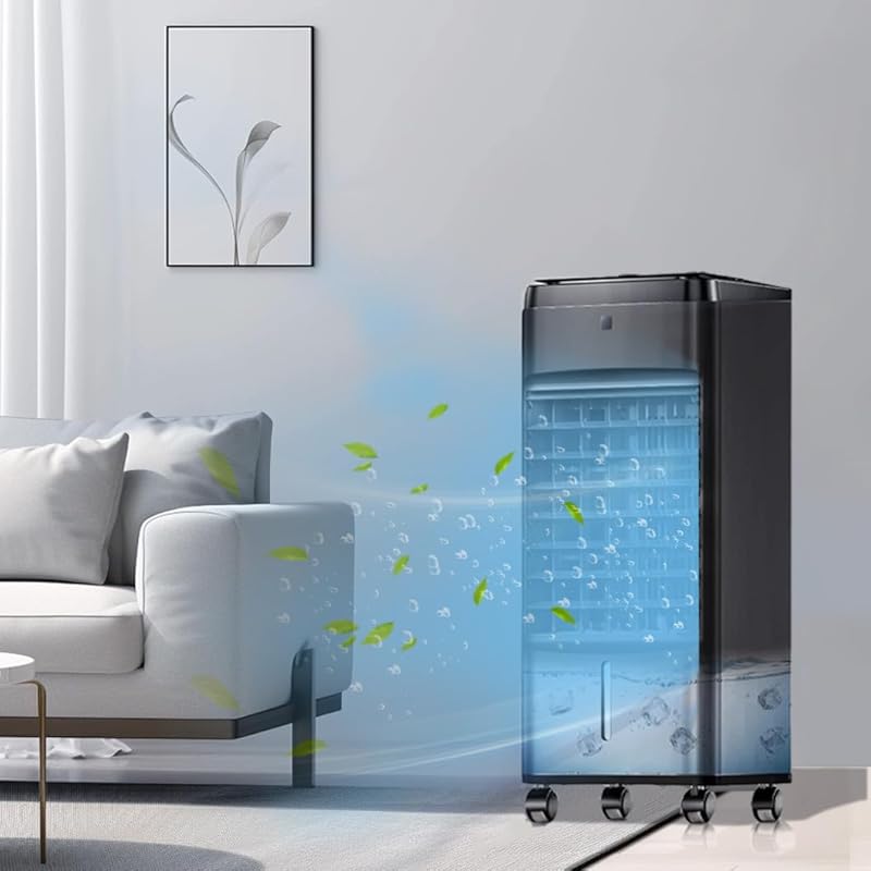 NOMEY 3-in-1 Portable Air Cooler with 4 Modes, 12H Timer, and 70° Osci