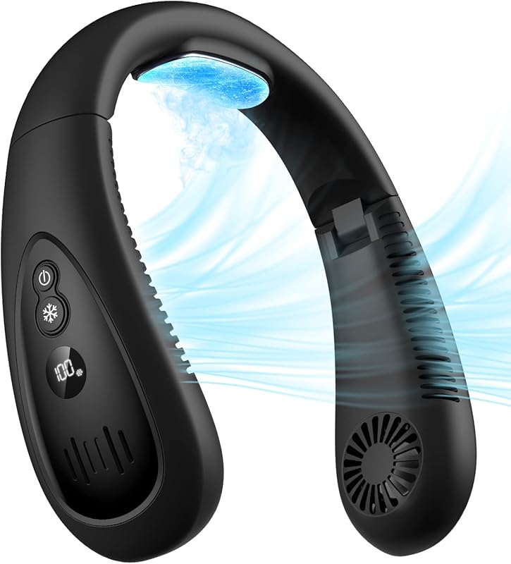 Neck Air Conditioner, Portable Neck Fan with Cooling Plate 360°Cooling