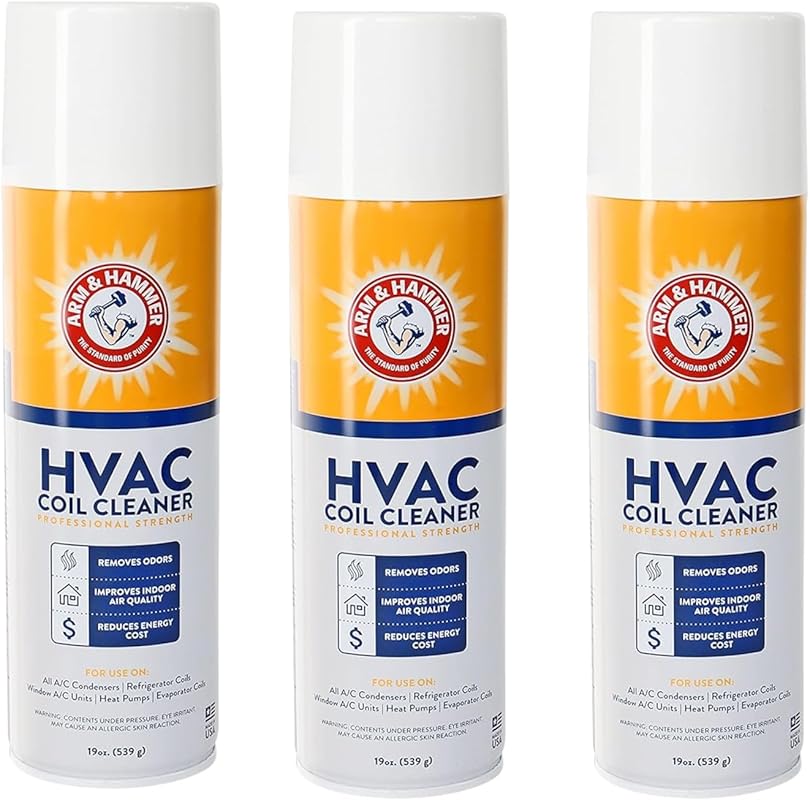 Arm & Hammer Biodegradable AC Coil Cleaner Foam Spray, No Rinise, 3-Pac