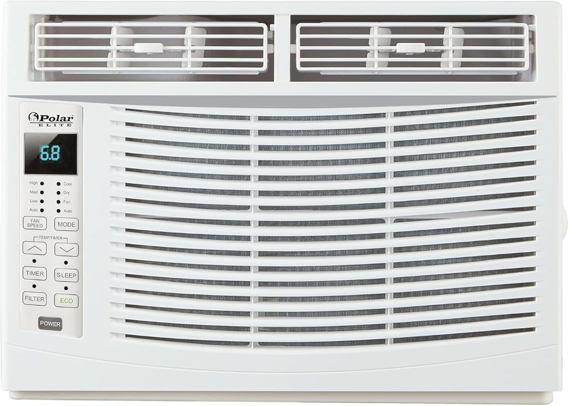 Memorex 6000 BTU Window Air Conditioner, Cools 250 Sq. Ft., Quiet, Rem