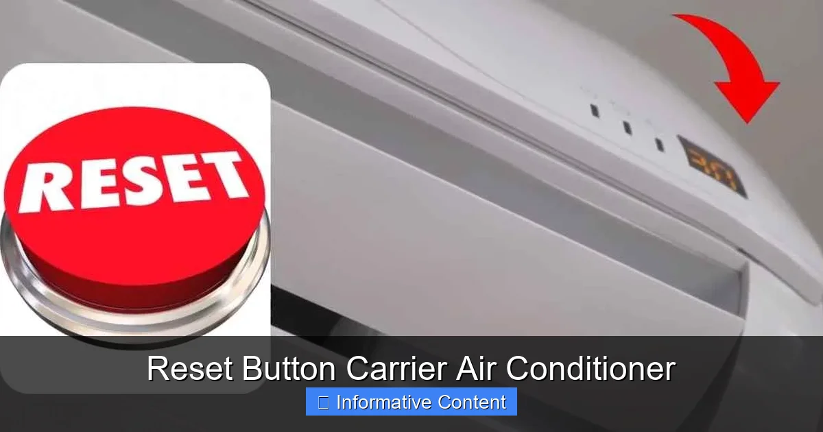 Reset Button Carrier Air Conditioner