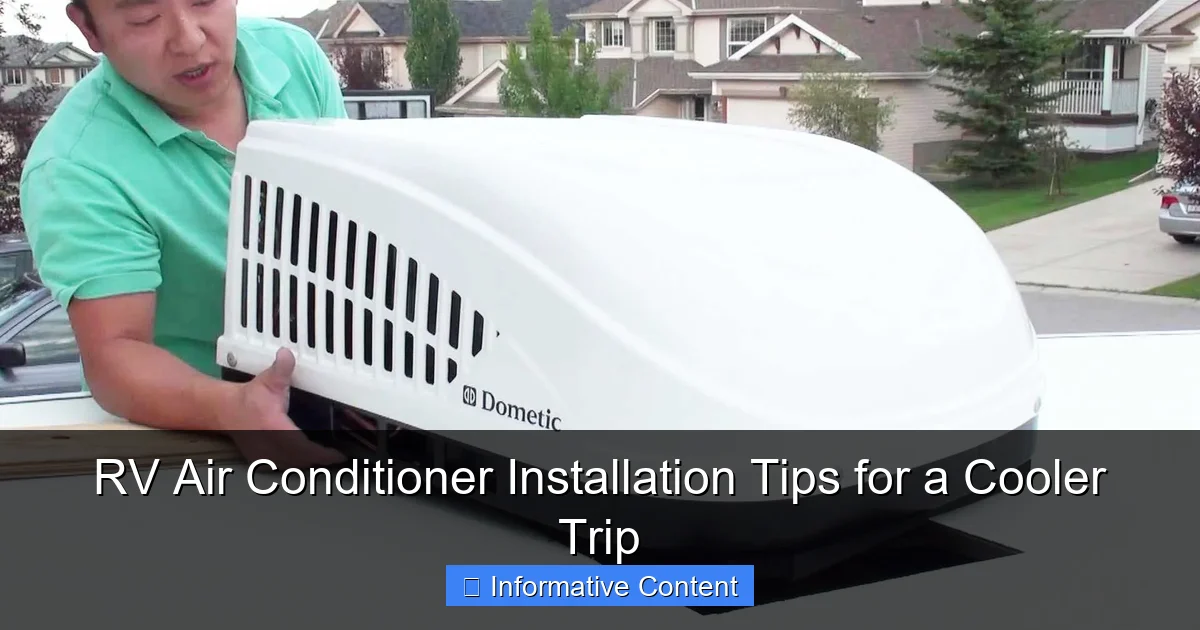 RV Air Conditioner Installation Tips for a Cooler Trip