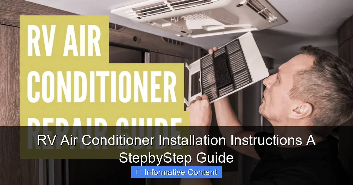 RV Air Conditioner Installation Instructions A StepbyStep Guide