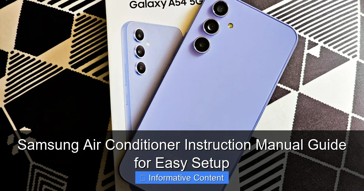 Samsung Air Conditioner Instruction Manual Guide for Easy Setup