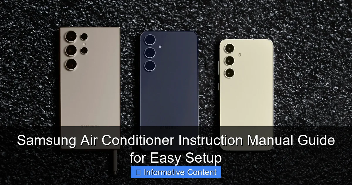 Samsung Air Conditioner Instruction Manual Guide for Easy Setup