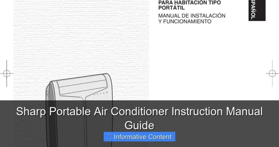 Sharp Portable Air Conditioner Instruction Manual Guide