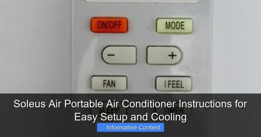 Soleus Air Portable Air Conditioner Instructions for Easy Setup and Cooling