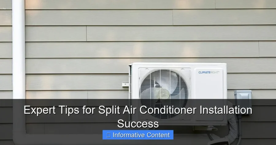 Expert Tips for Split Air Conditioner Installation Success