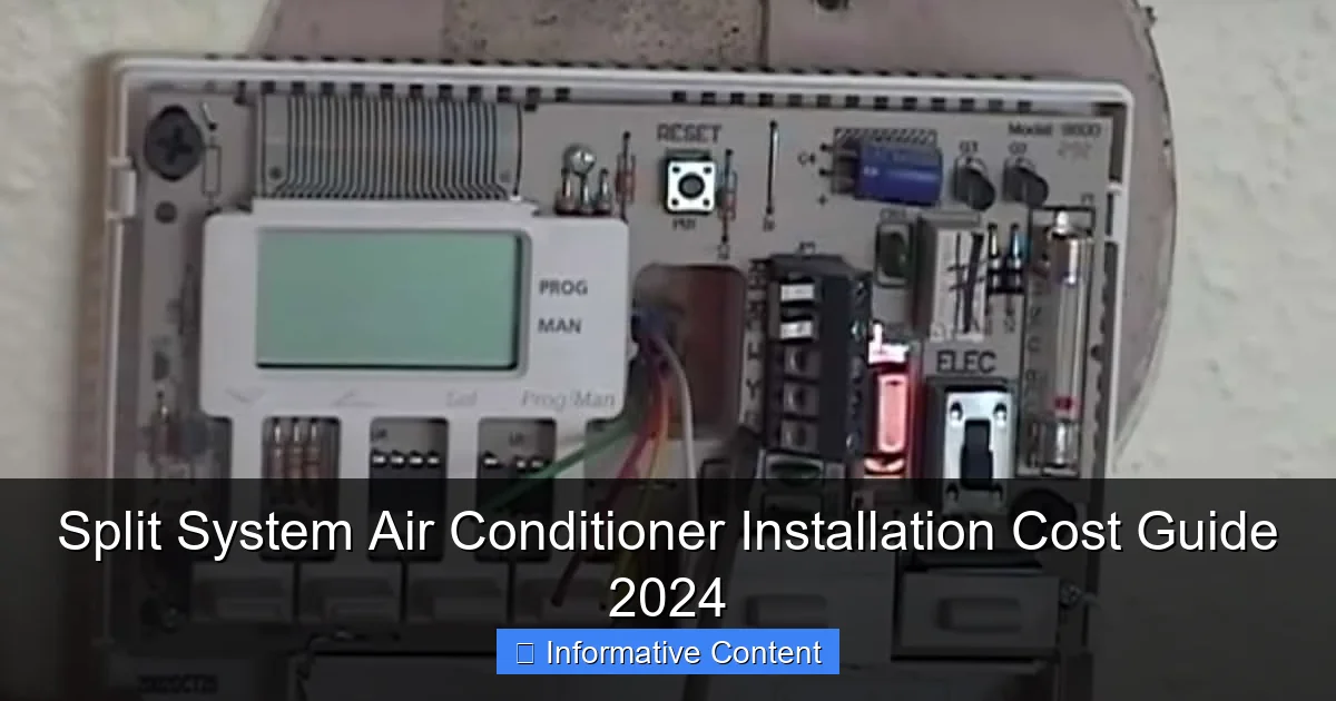 Split System Air Conditioner Installation Cost Guide 2024