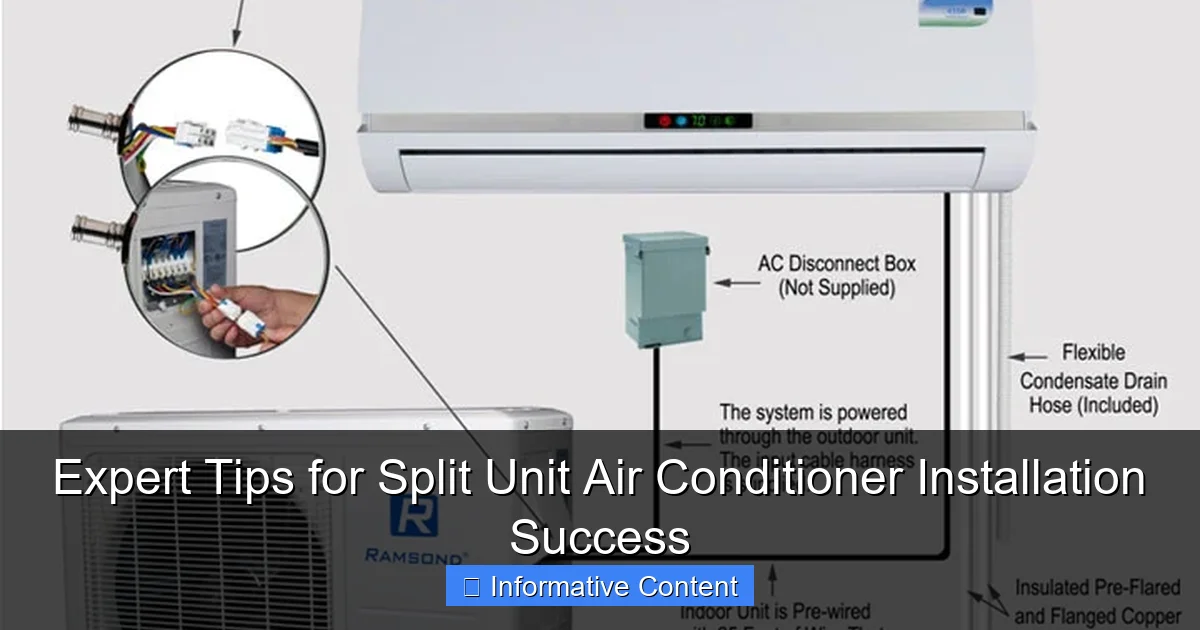 Expert Tips for Split Unit Air Conditioner Installation Success