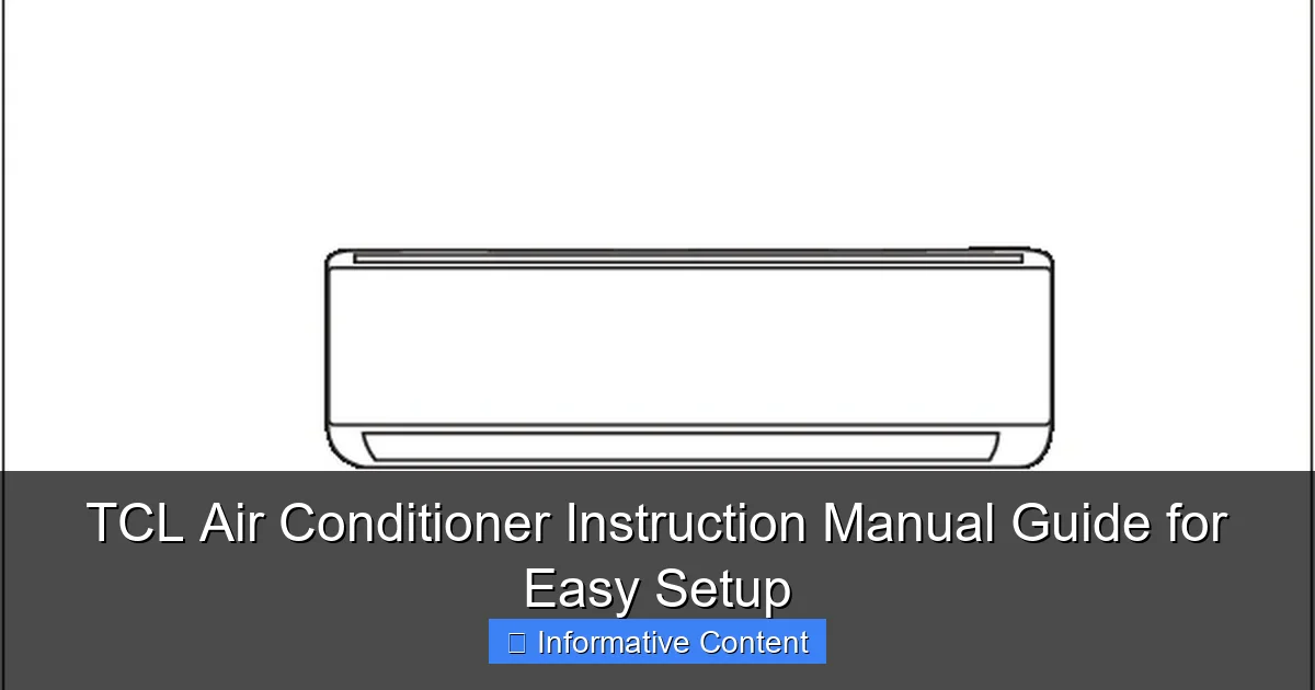 TCL Air Conditioner Instruction Manual Guide for Easy Setup