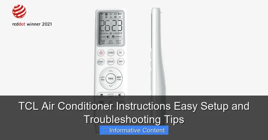 TCL Air Conditioner Instructions Easy Setup and Troubleshooting Tips