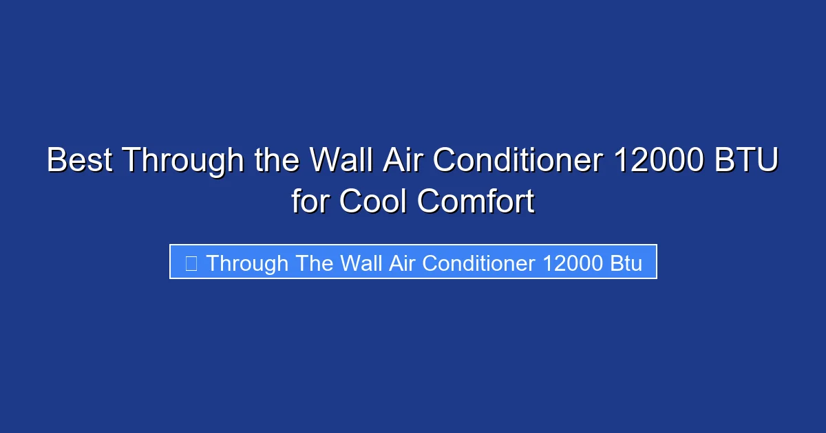 Best Through the Wall Air Conditioner 12000 BTU for Cool Comfort
