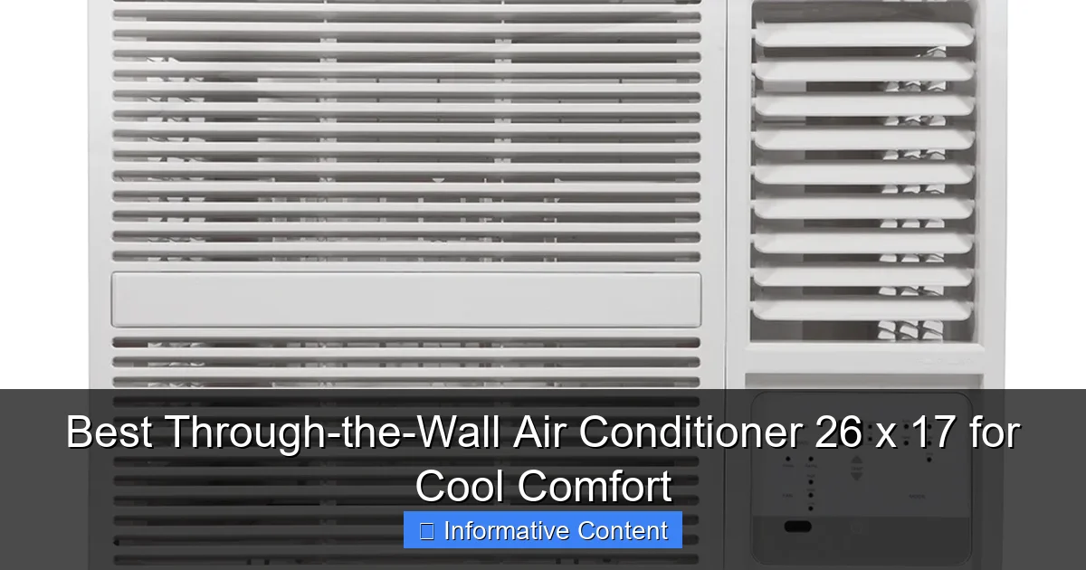 Best Through-the-Wall Air Conditioner 26 x 17 for Cool Comfort