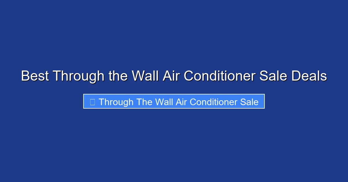 Best Through the Wall Air Conditioner Sale Deals