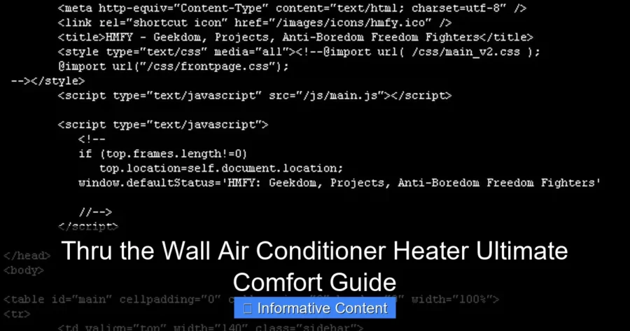 Thru the Wall Air Conditioner Heater Ultimate Comfort Guide