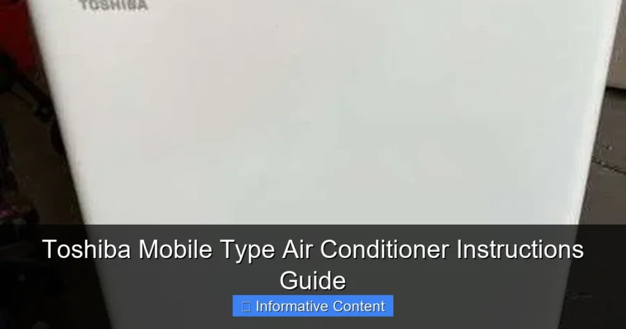 Toshiba Mobile Type Air Conditioner Instructions Guide