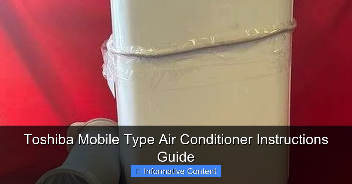 Toshiba Mobile Type Air Conditioner Instructions Guide