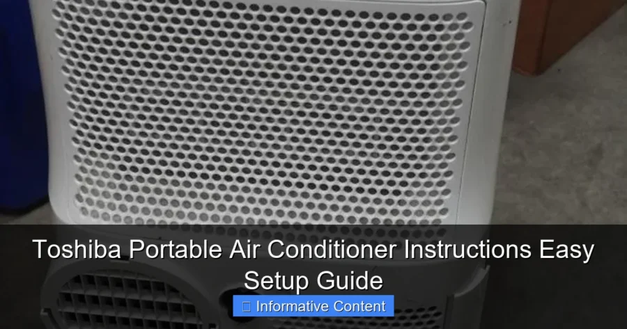 Toshiba Portable Air Conditioner Instructions Easy Setup Guide