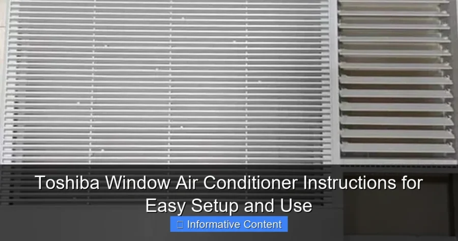 Toshiba Window Air Conditioner Instructions for Easy Setup and Use