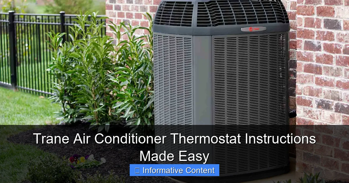 Trane Air Conditioner Thermostat Instructions Made Easy