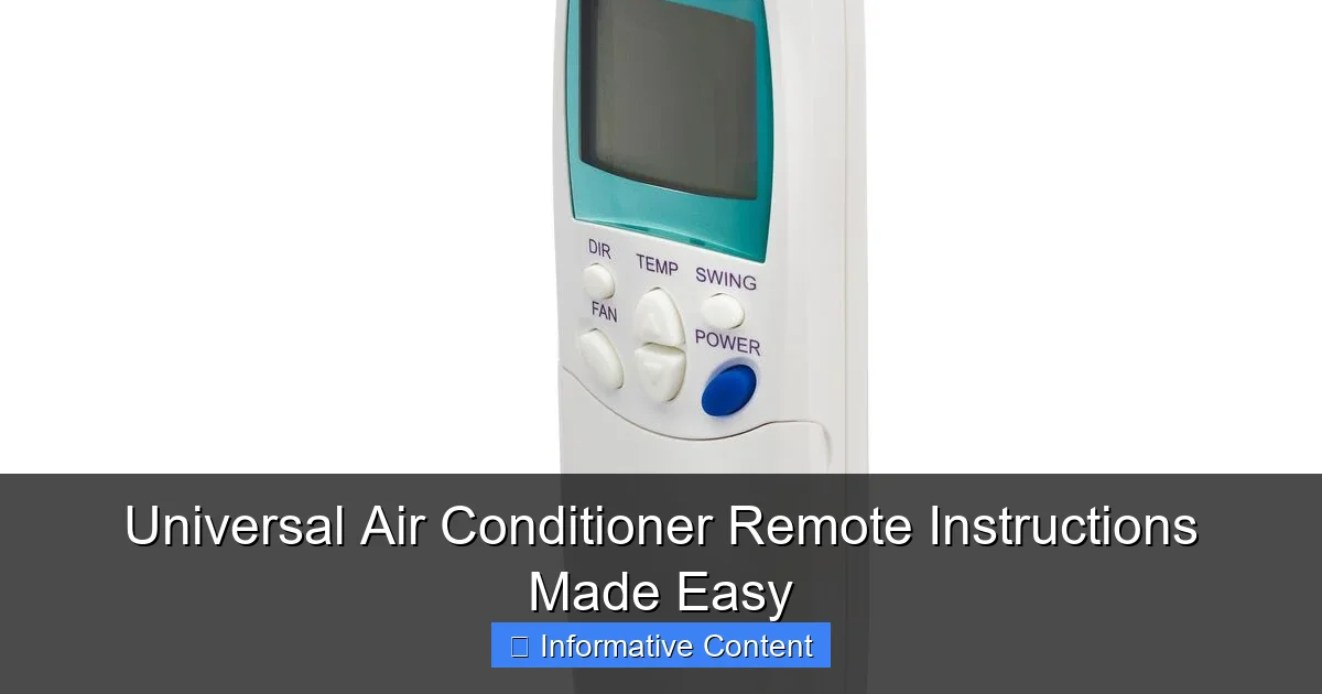 Universal Air Conditioner Remote Instructions Made Easy