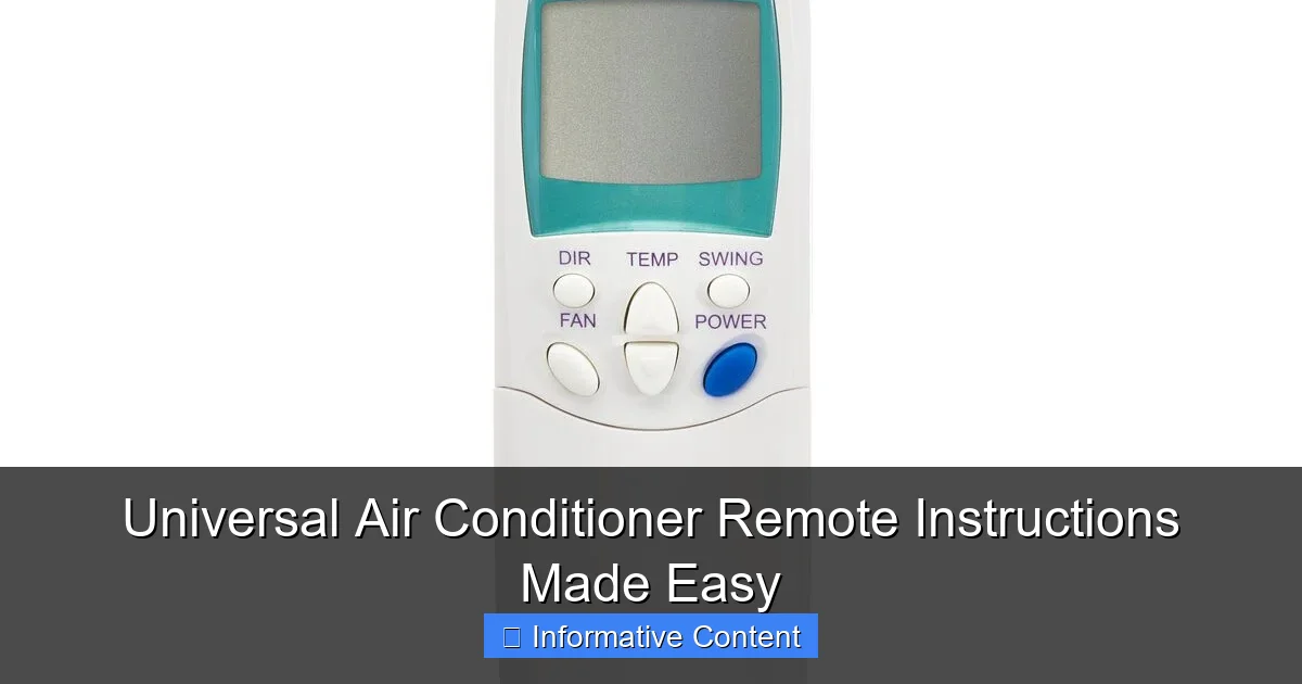 Universal Air Conditioner Remote Instructions Made Easy