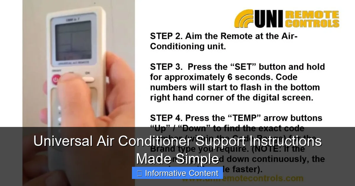 Universal Air Conditioner Support Instructions Made Simple