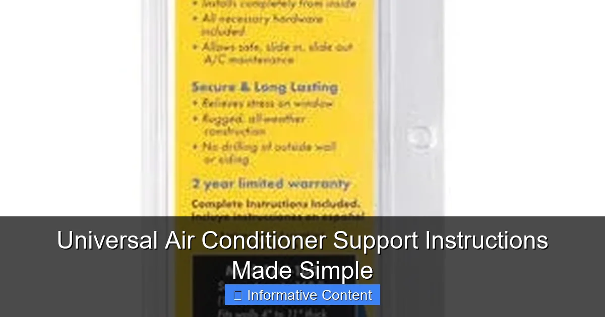 Universal Air Conditioner Support Instructions Made Simple