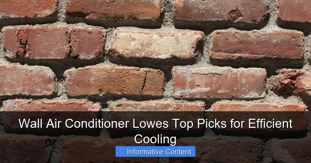 Wall Air Conditioner Lowes Top Picks for Efficient Cooling