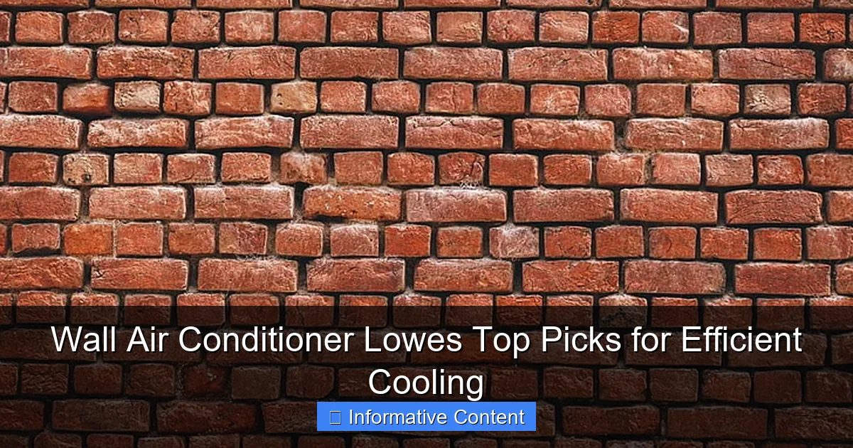 Wall Air Conditioner Lowes Top Picks for Efficient Cooling