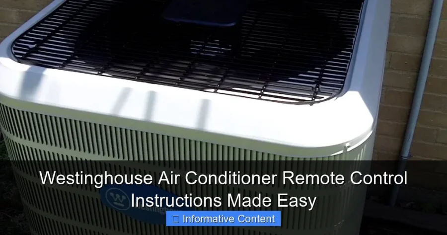 Westinghouse Air Conditioner Remote Control Instructions Made Easy