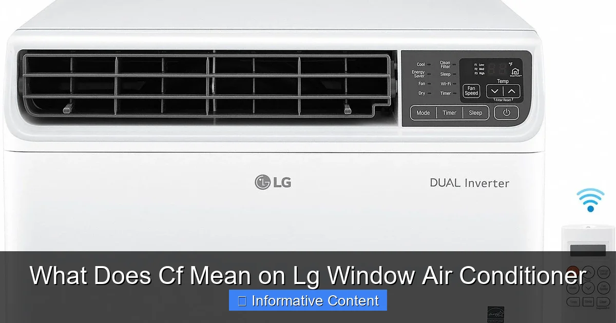 What Does Cf Mean on Lg Window Air Conditioner