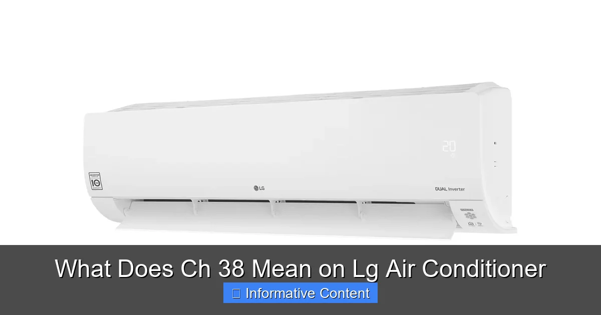 What Does Ch 38 Mean on Lg Air Conditioner