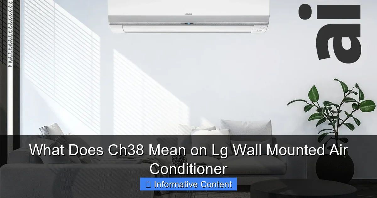 What Does Ch38 Mean on Lg Wall Mounted Air Conditioner