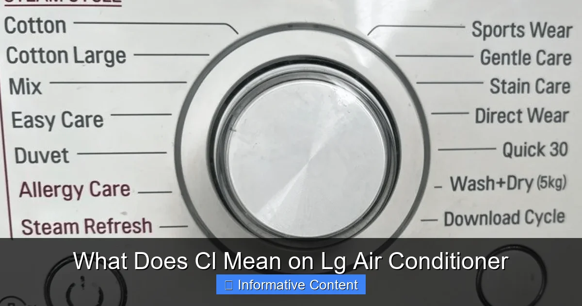 What Does Cl Mean on Lg Air Conditioner