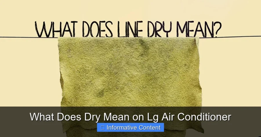 What Does Dry Mean on Lg Air Conditioner