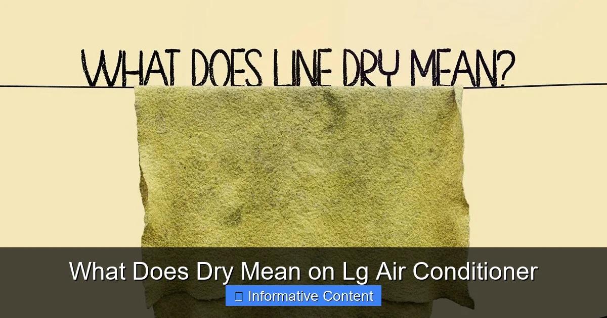 What Does Dry Mean on Lg Air Conditioner