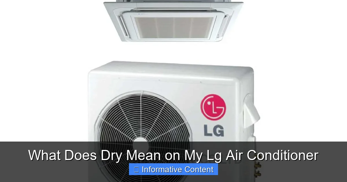 What Does Dry Mean on My Lg Air Conditioner