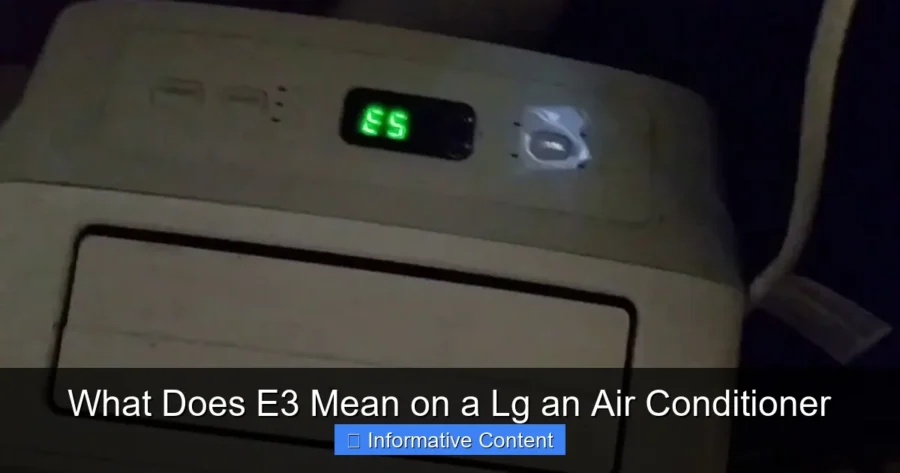 What Does E3 Mean on a Lg an Air Conditioner