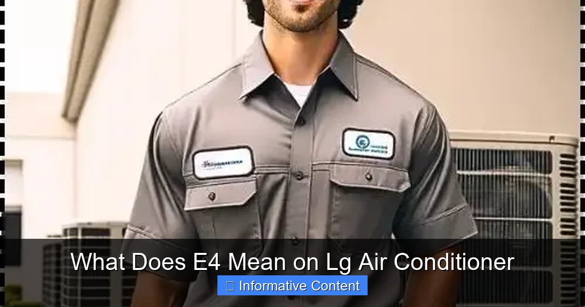 What Does E4 Mean on Lg Air Conditioner