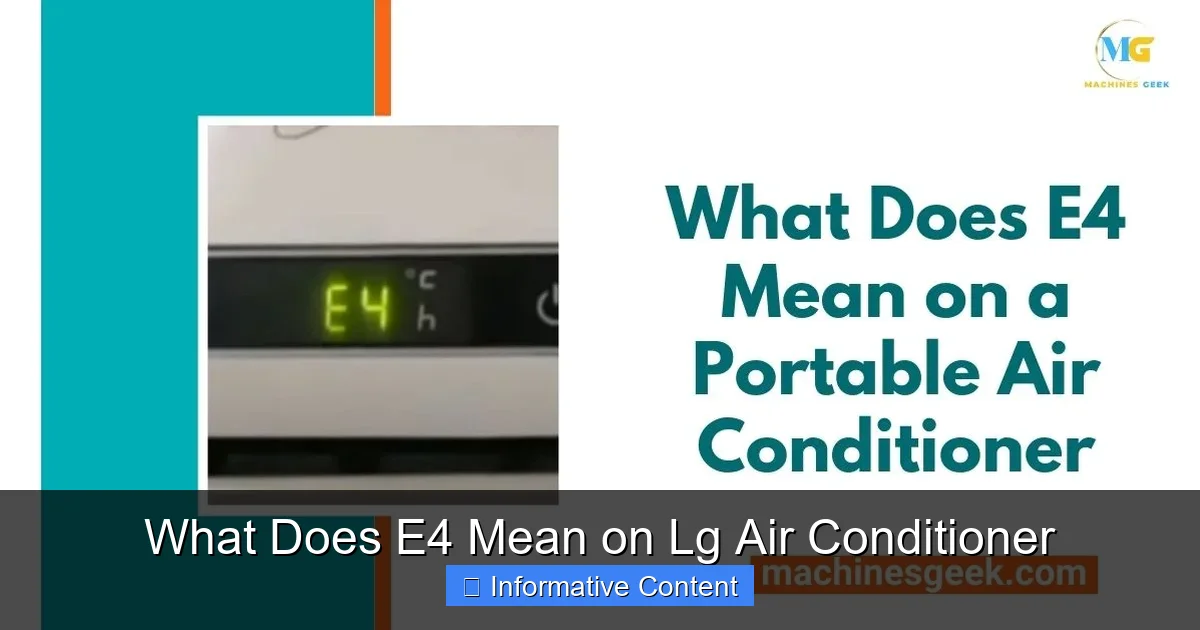What Does E4 Mean on Lg Air Conditioner