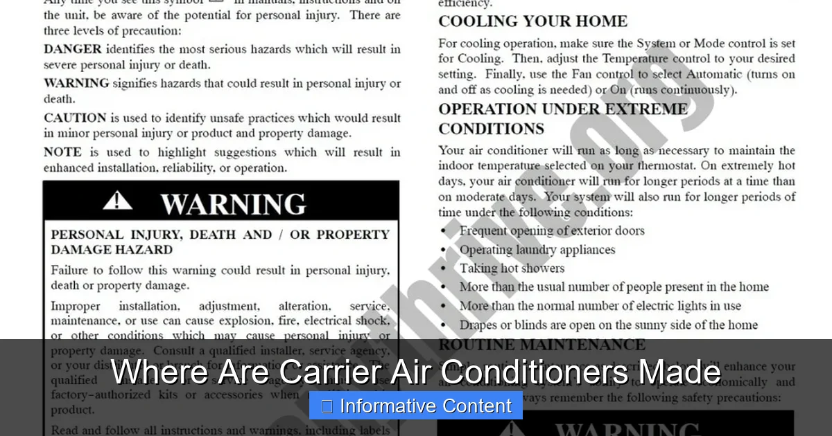 Where Are Carrier Air Conditioners Made
