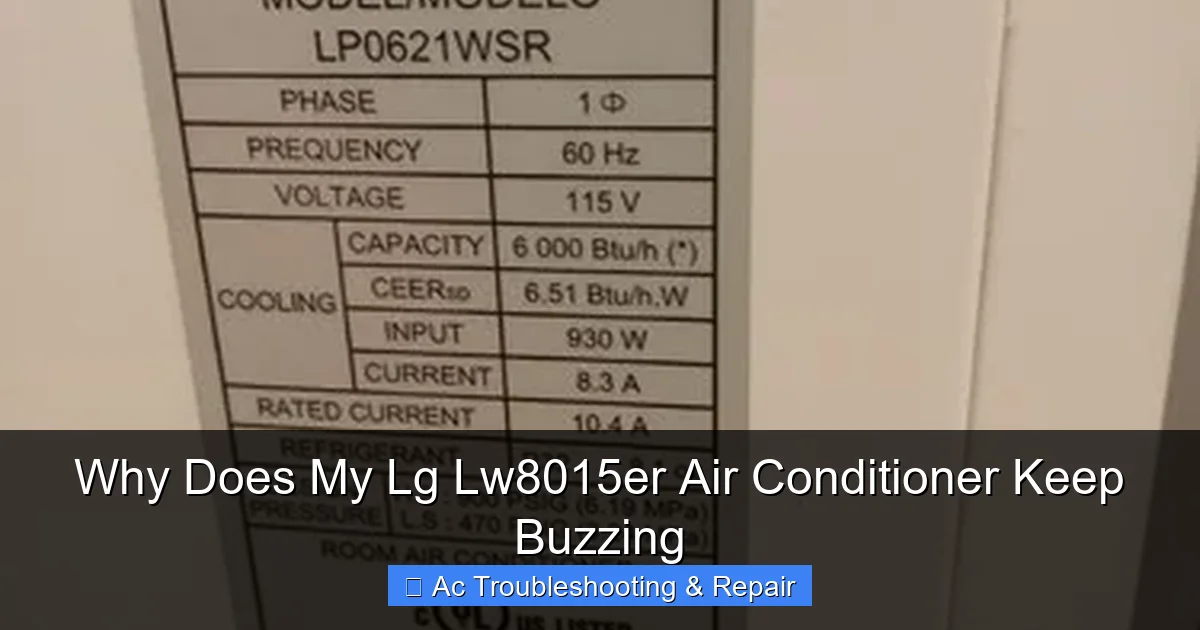 Why Does My Lg Lw8015er Air Conditioner Keep Buzzing