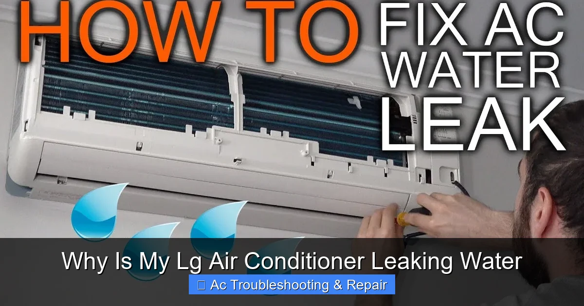 Why Is My Lg Air Conditioner Leaking Water