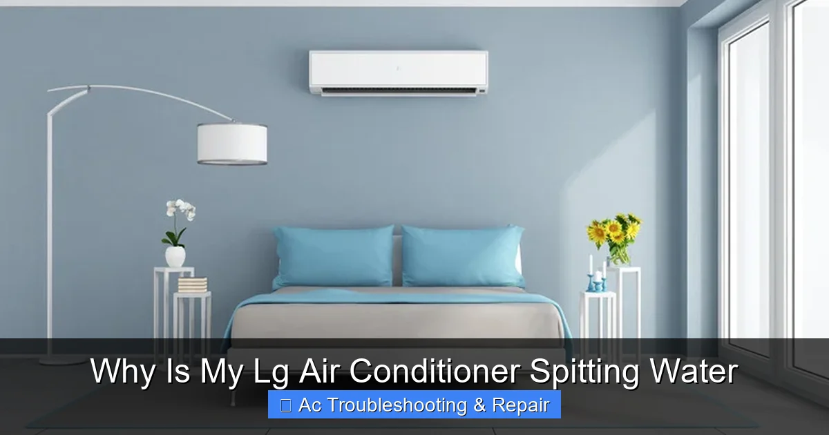Why Is My Lg Air Conditioner Spitting Water