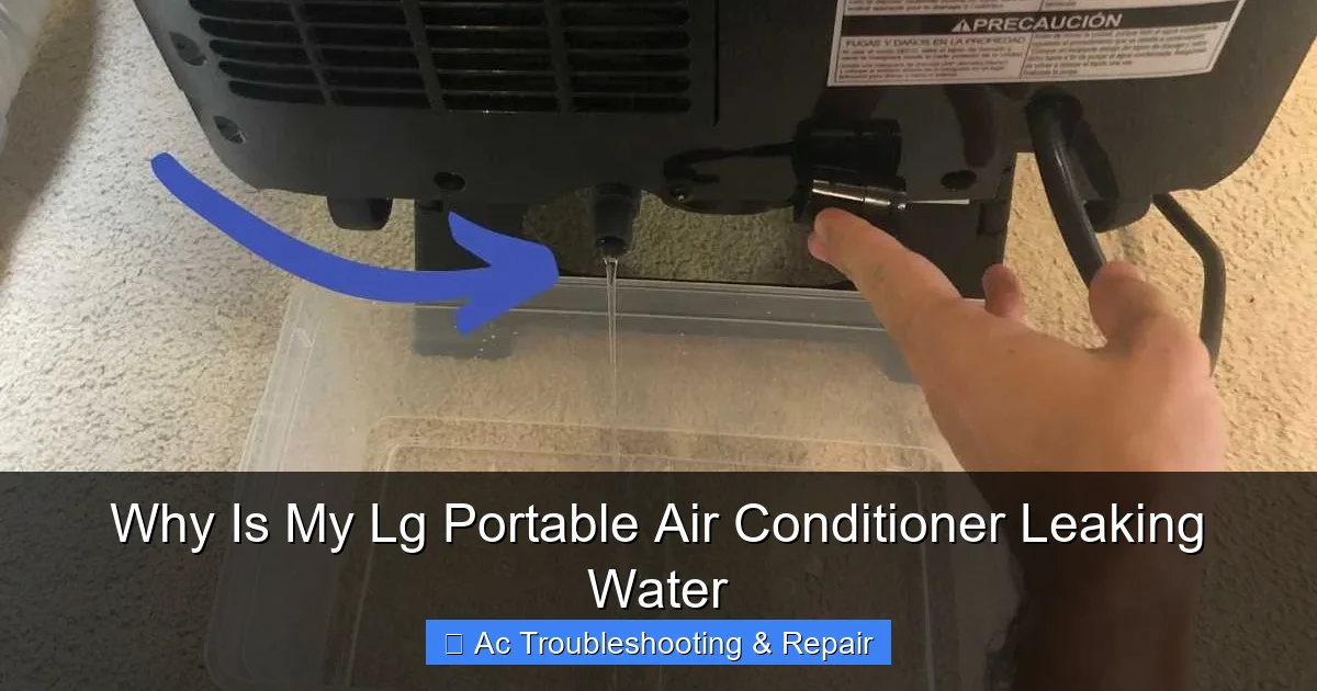 Why Is My Lg Portable Air Conditioner Leaking Water