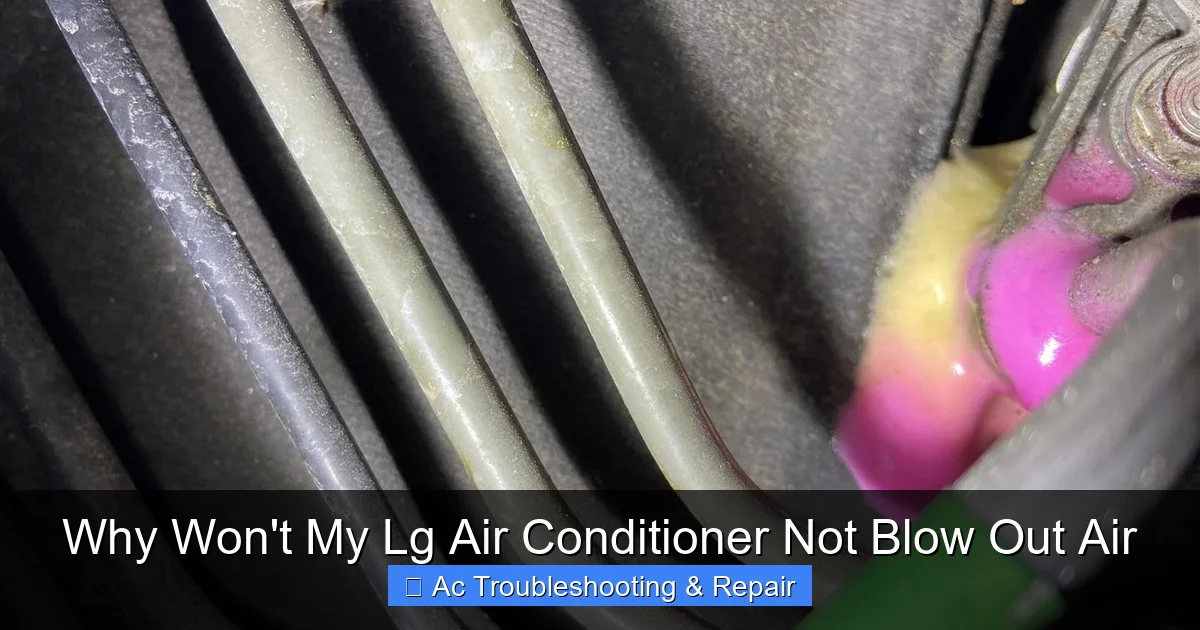 Why Won't My Lg Air Conditioner Not Blow Out Air