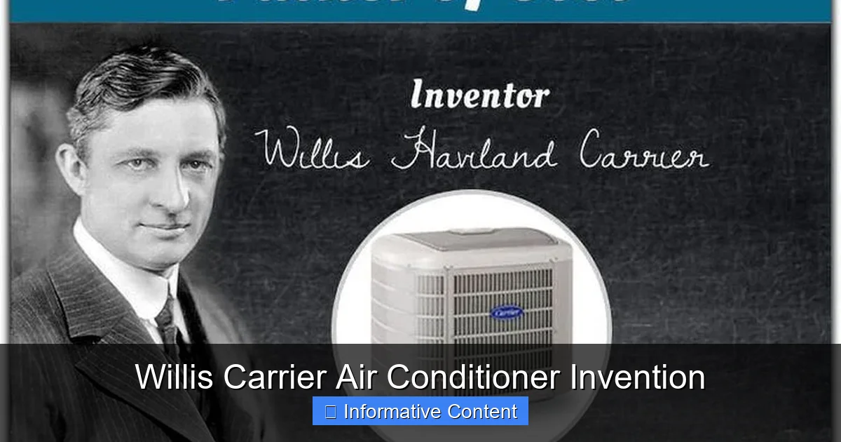 Willis Carrier Air Conditioner Invention